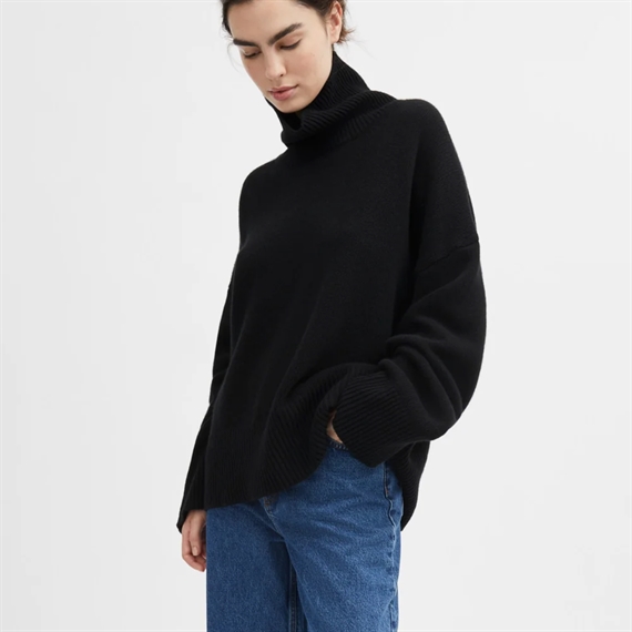 Skall Studio Silene T-neck Strik, Sort